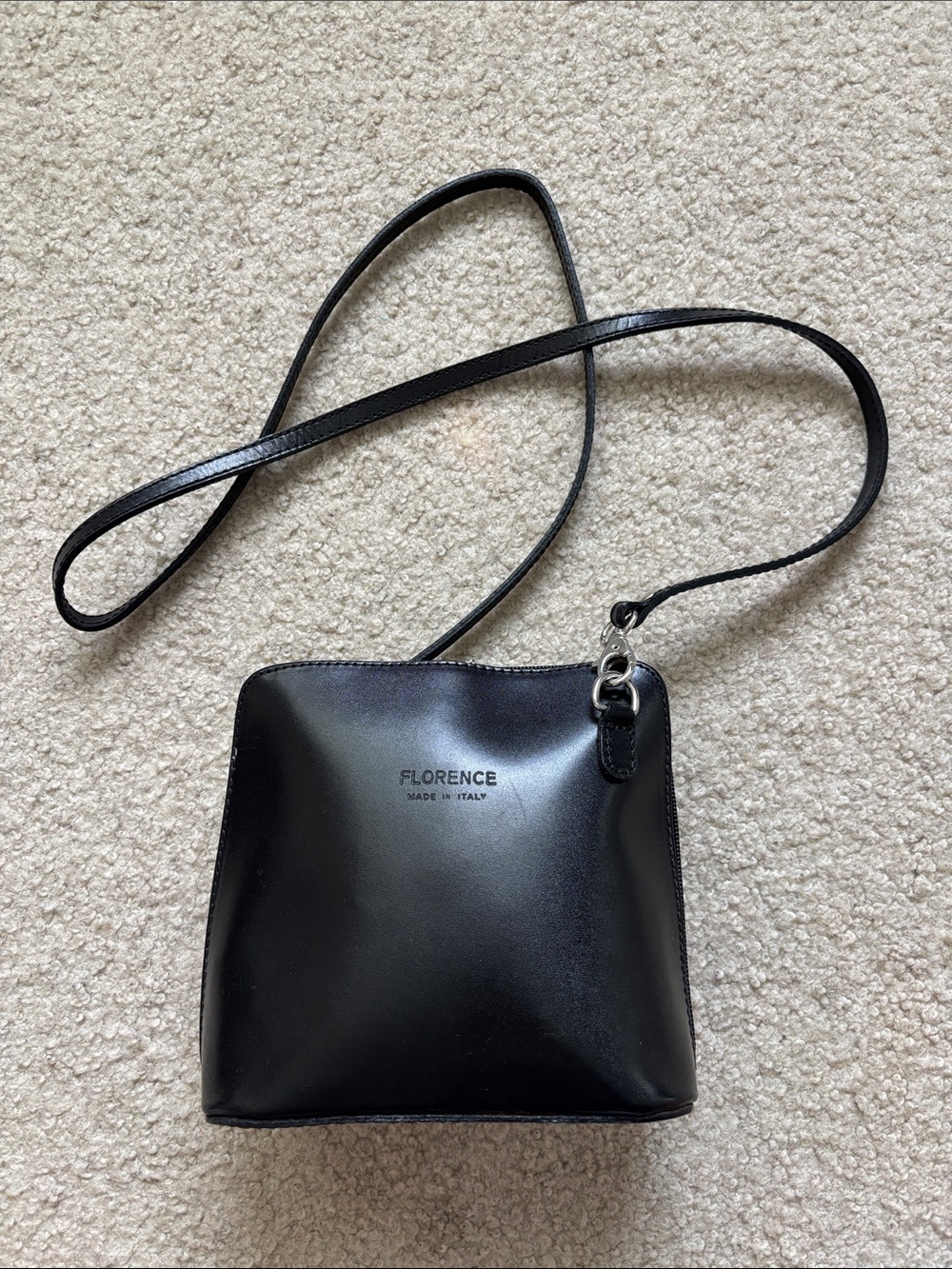 Black Leather Crossbody Bag